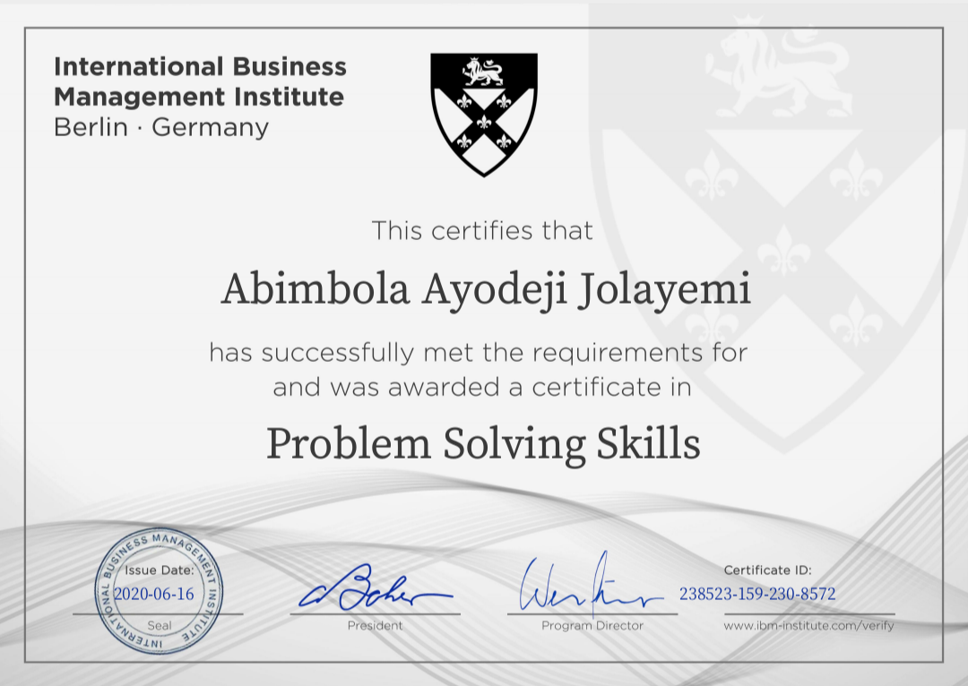 Certifications