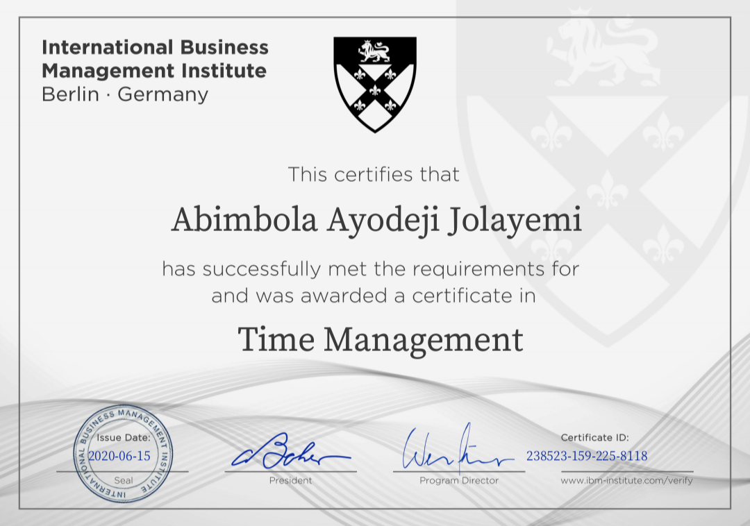 Certifications