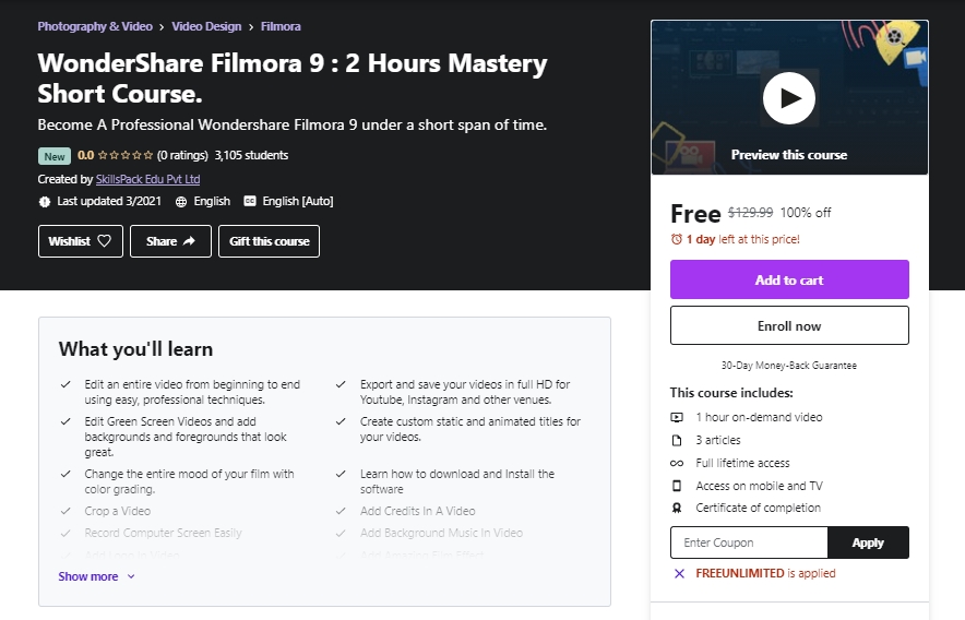 get filmora 9 for free