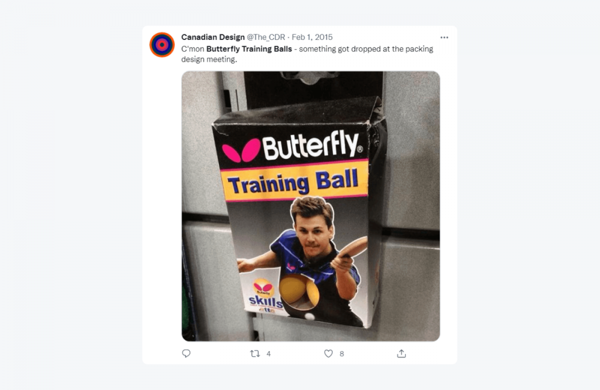 Твит @The_CDR о дизайне упаковки Butterly Training Balls 11 Твит @The_CDR о дизайне упаковки Butterly Training Balls