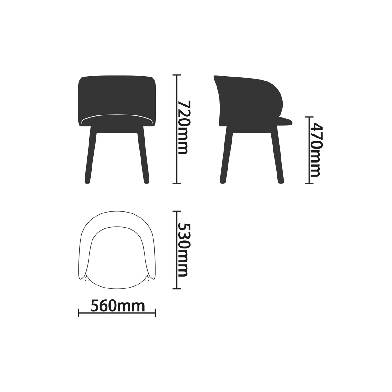 Fox wooden base chair