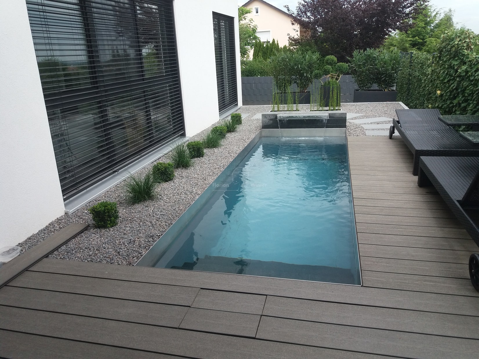 Garten ist Urlaub Wasser im Garten