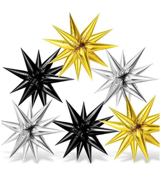 Explosion star foil balloon 22" | Starburst balloon set