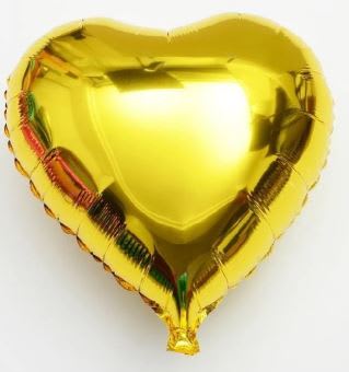 Metallic Heart Foil Balloon 18" (45cm) combo pack of 3s