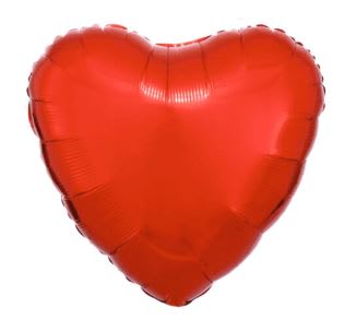 Metallic Heart Foil Balloon 18" (45cm) combo pack of 3s