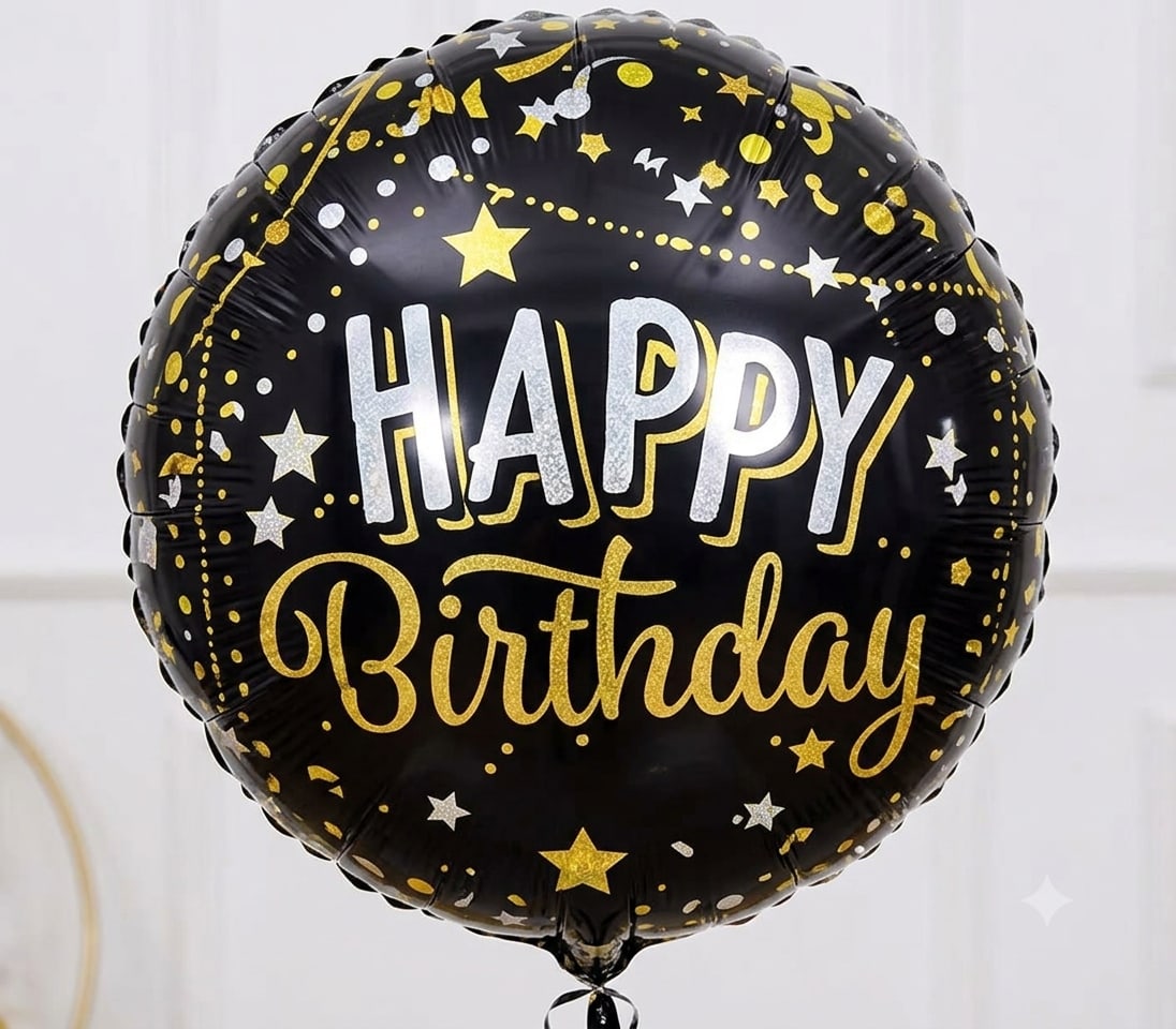 Happy Birthday printed Round foil Balloon 18"