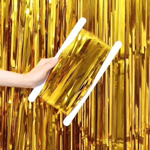 Foil curtain 1x2 mtr Metallic Gold color 1pack