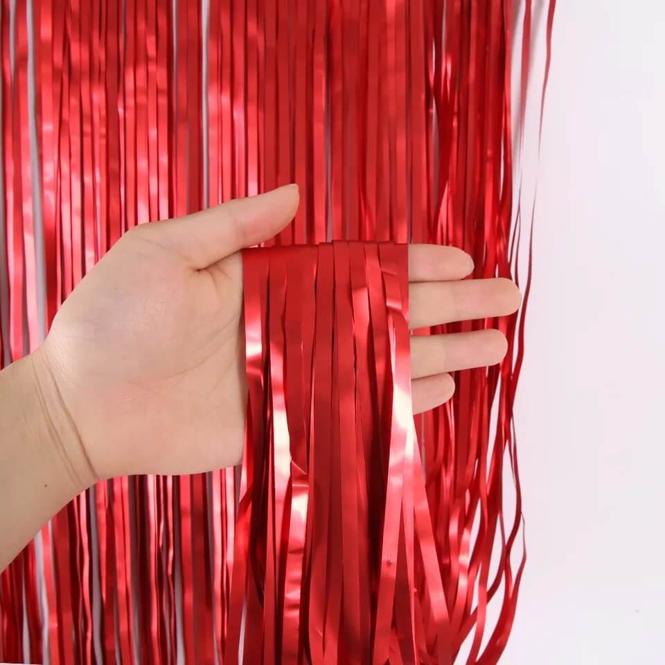 Foil curtain 1x2 mtr Metallic Red color 1pack
