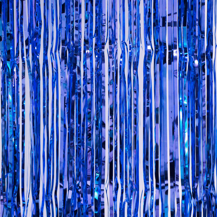 Foil curtain 1x2 mtr Metallic Blue color 1pack
