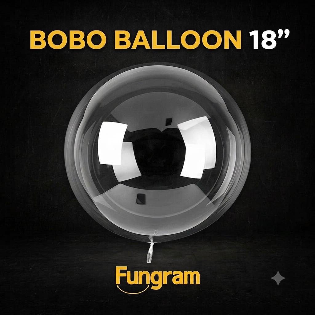 18" Bubble balloon | Bobbo balloon | transparent balloon stretchy combo pack of 3s 