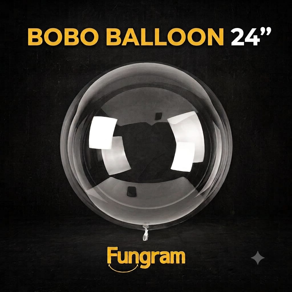 24" Bubble balloon | Bobbo balloon | transparent balloon stretchy combo pack of 3s |