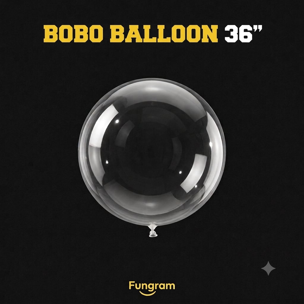 36" Bubble balloon | Bobbo balloon | transparent balloon stretchy combo pack of 3pcs