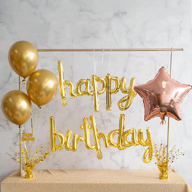 Happy birthday letter set 16"  Cursive letter photo 2