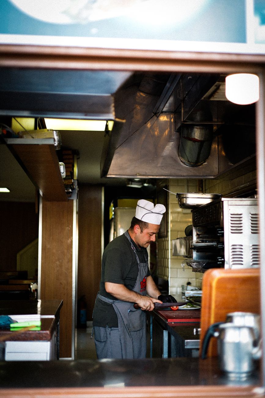 Chef preparing artisan pasta dish
