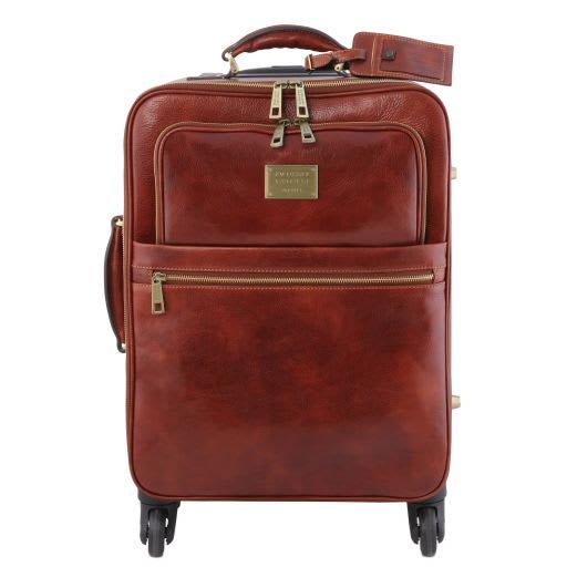 Tuscany Leather TL Voyager - 4 Wheels vertical leather trolley (TL141911)