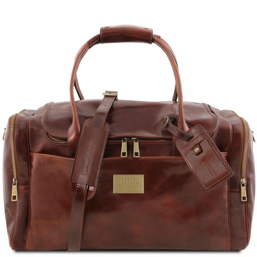 Tuscany Leather TL Voyager - Travel leather bag with side pockets (TL142141)