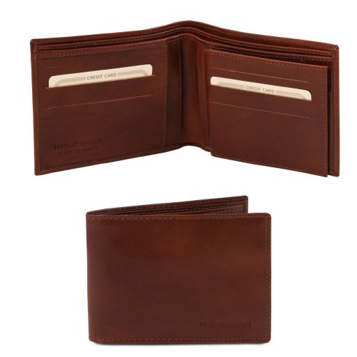 Tuscany Leather Exclusive 3 fold leather wallet for men (TL140817)