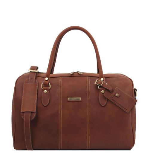 Tuscany Leather Lisbona - Travel leather duffle bag - Small size (TL142558)