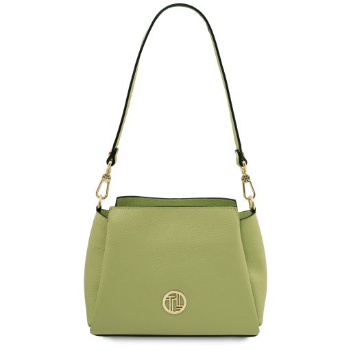 Abby - Leather handbag - Lime Green