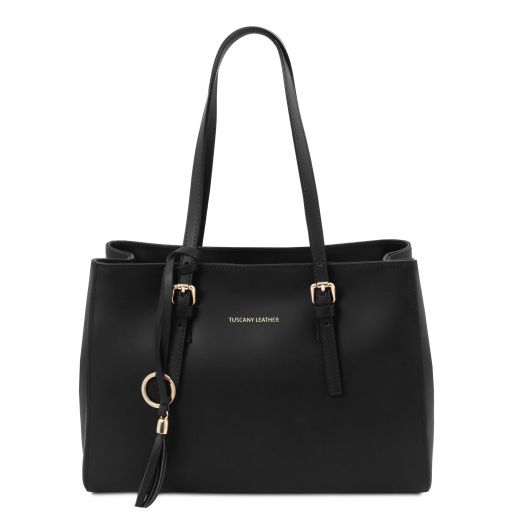 TL Bag - Leather shoulder bag - Black