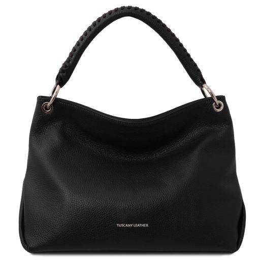 TL Bag - Soft leather shoulder bag - Black