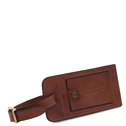 Tuscany Leather Matte leather luggage tag (TLTAGMATTE)