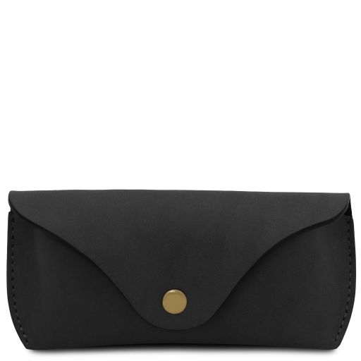 Leather glasses case - Black