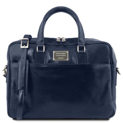 Tuscany Leather Urbino - Leather laptop briefcase with front pocket (TL141241)