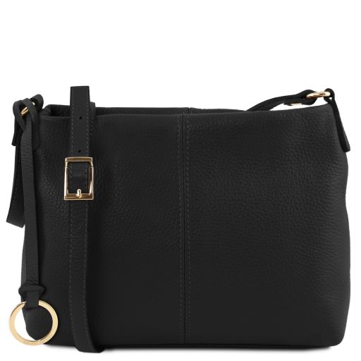 TL Bag - Soft leather shoulder bag - Black