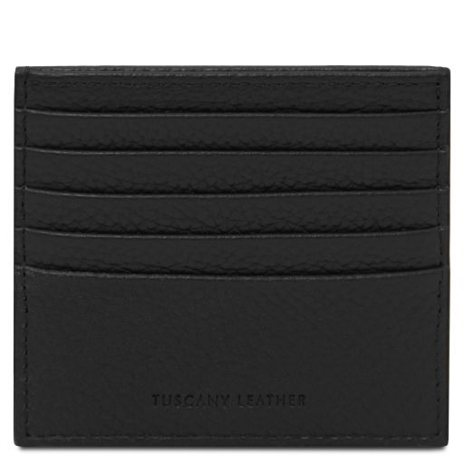 Leather Credit Card Holder - Black