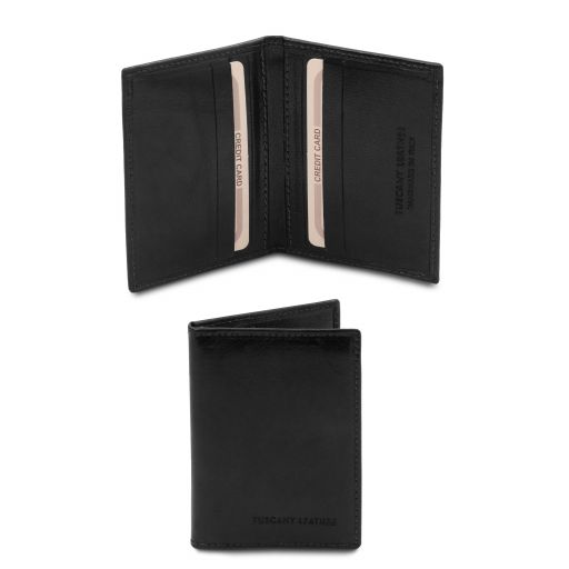 Exclusive leather card holder - Black
