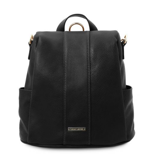 TL Bag - Soft leather backpack - Black