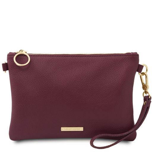 TL Bag - Soft leather clutch - Bordeaux
