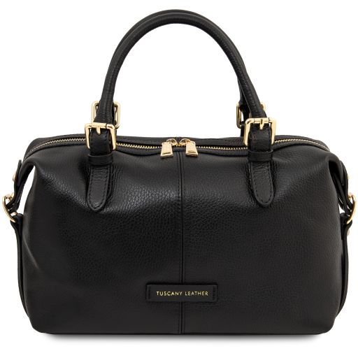 Ribelle - Soft leather duffle bag - Black