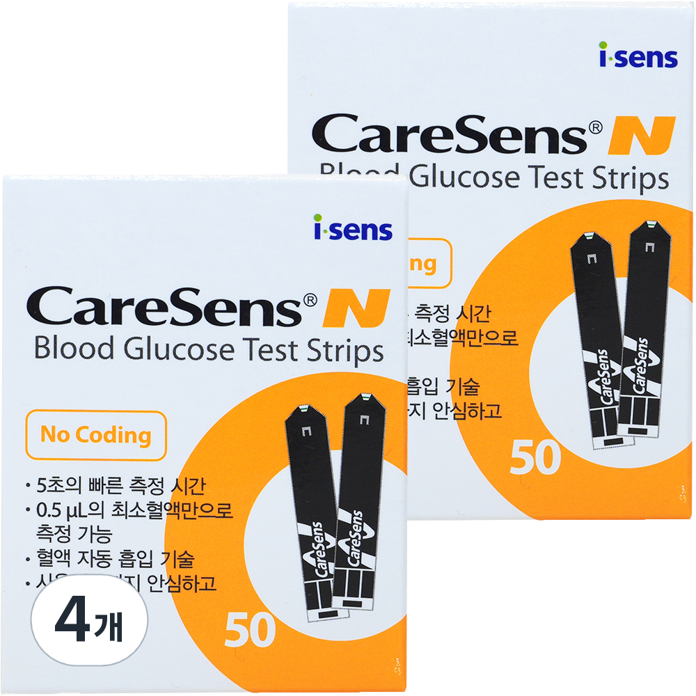 케어센스 N 개인용혈당검사지, 50개입, 4개
