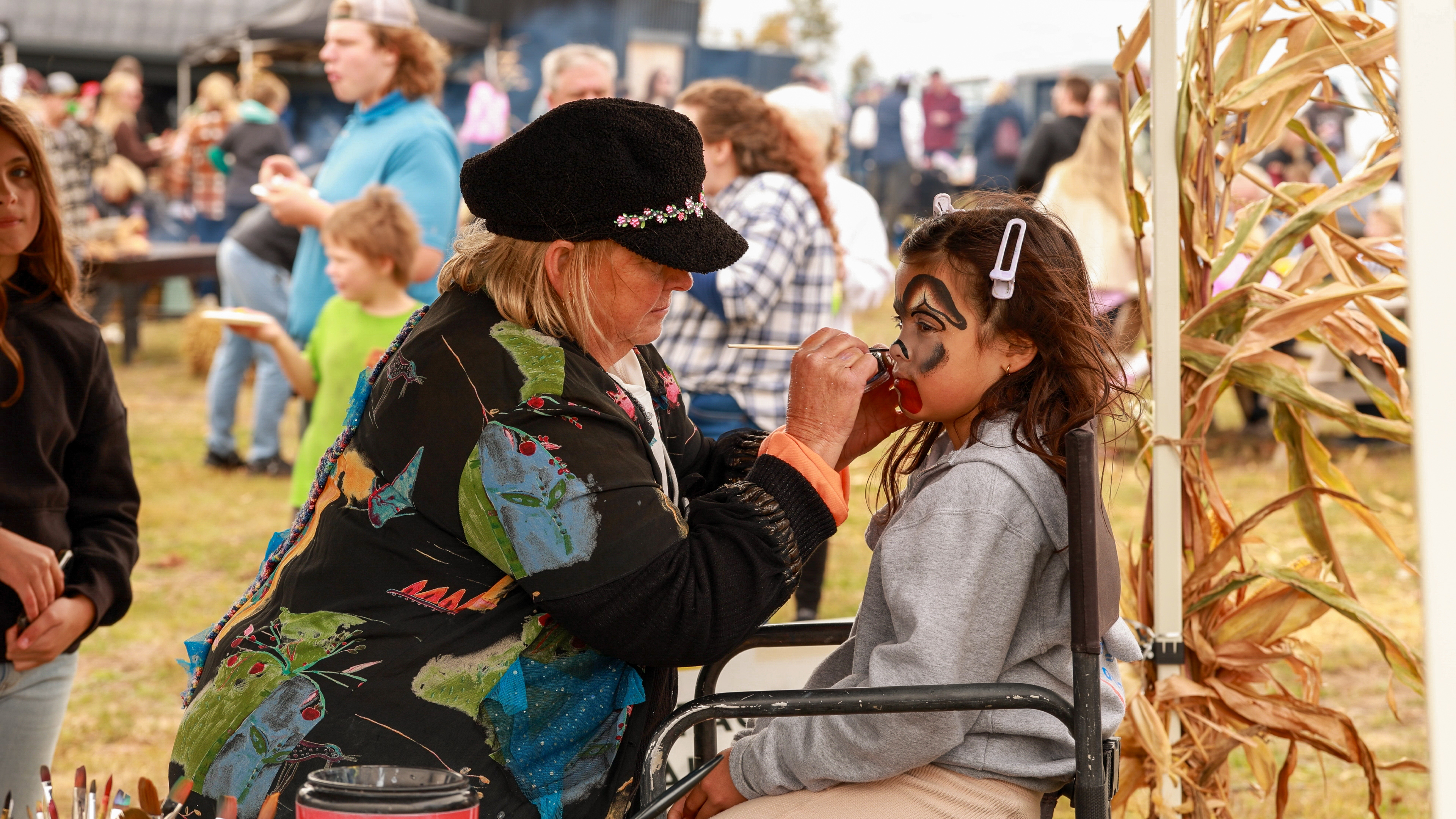 Face painting at Harvest Fest