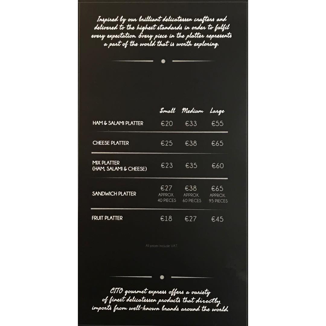 Cito gourmet express, Nicosia, Nicosia, Cyprus Menu Wolf