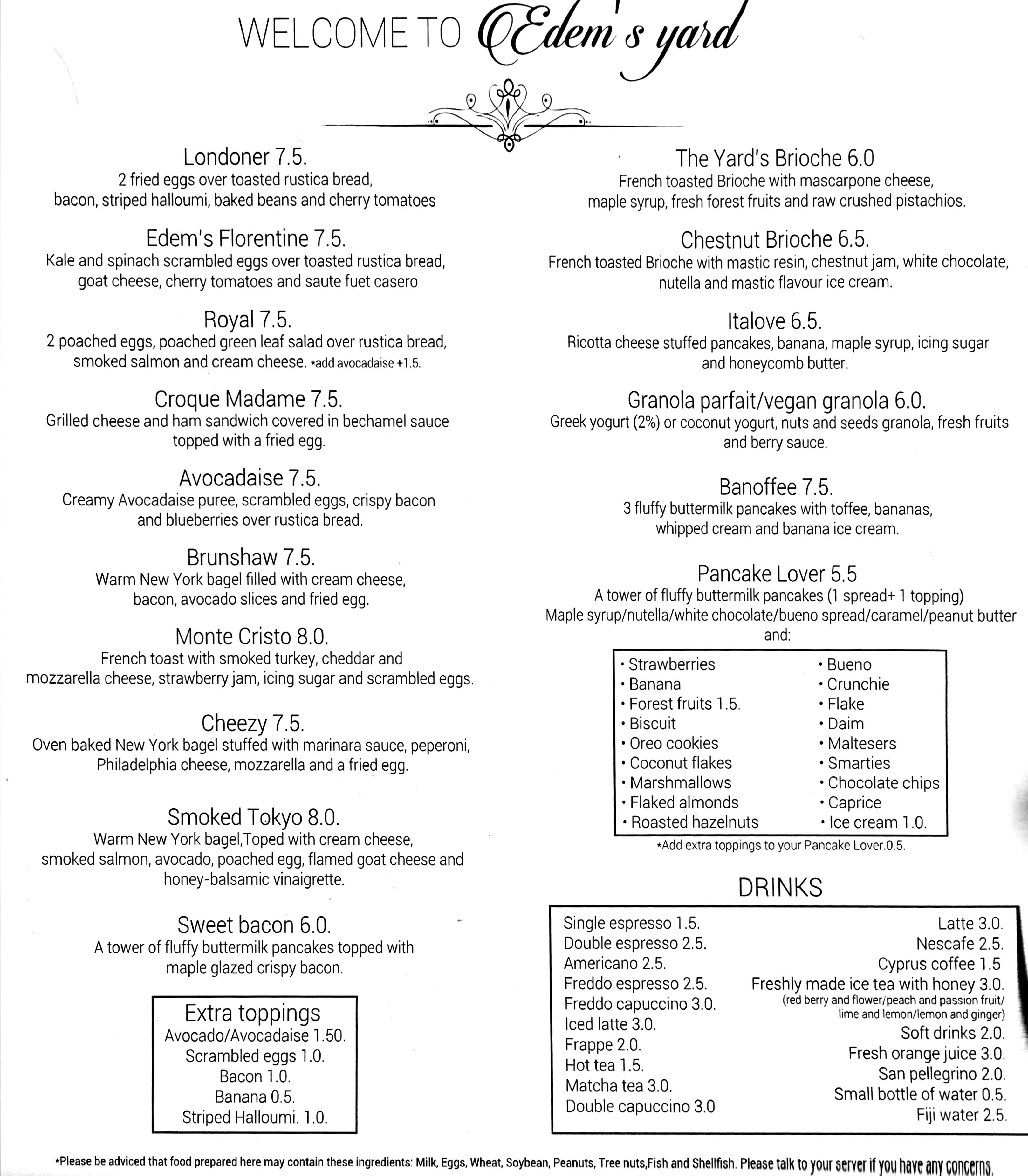 Edem's Yard, Larnaca, Larnaca, Cyprus Menu Wolf
