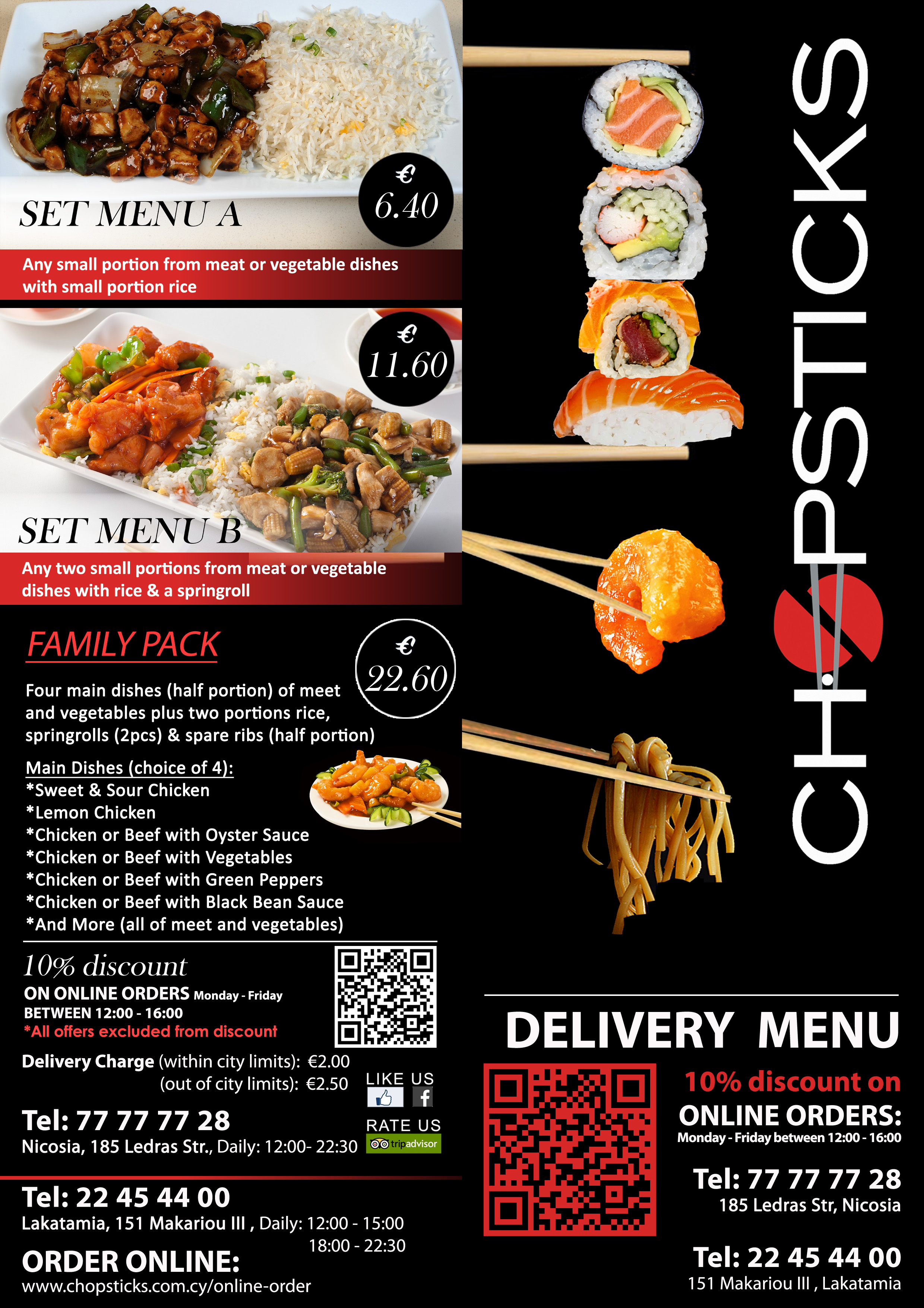 Chopsticks menu nicosia discount