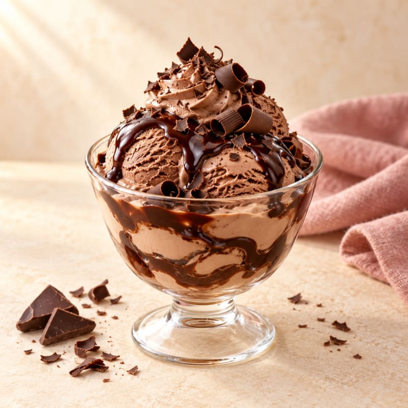 Illustrative image: Chocolate Sundae. Temporary generated artwork; actual presentation may vary.