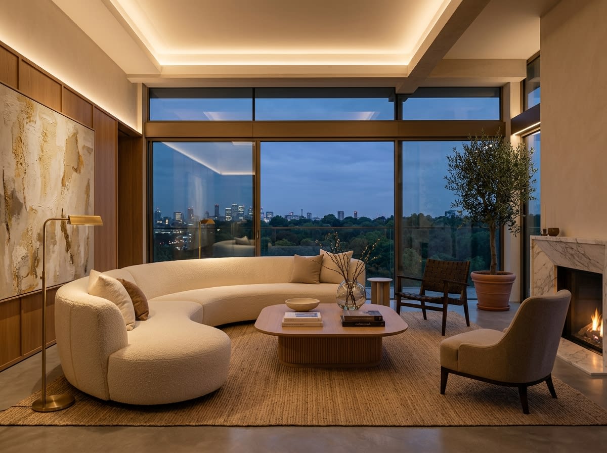 The Sovereign Curved Bouclé Sectional