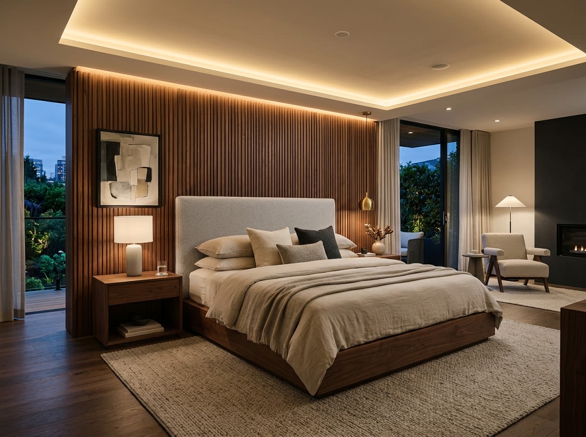 Royal King Master Suite with Fluted Paneling