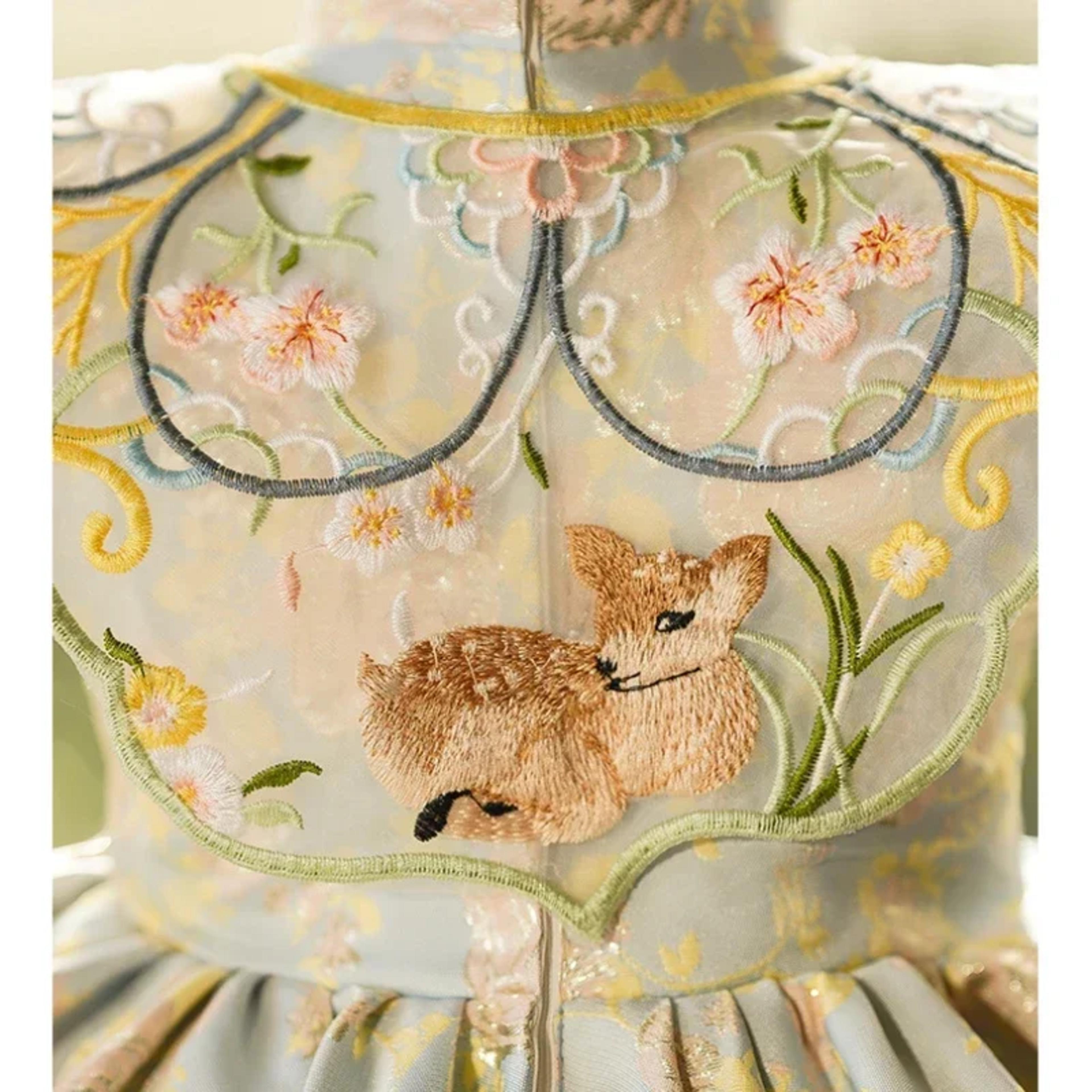 2025 One Year Old Chinese Style Dresses Baby's Week-grabbing Banquet CheongsamMatching Clothes Flower Girl Spring alternate