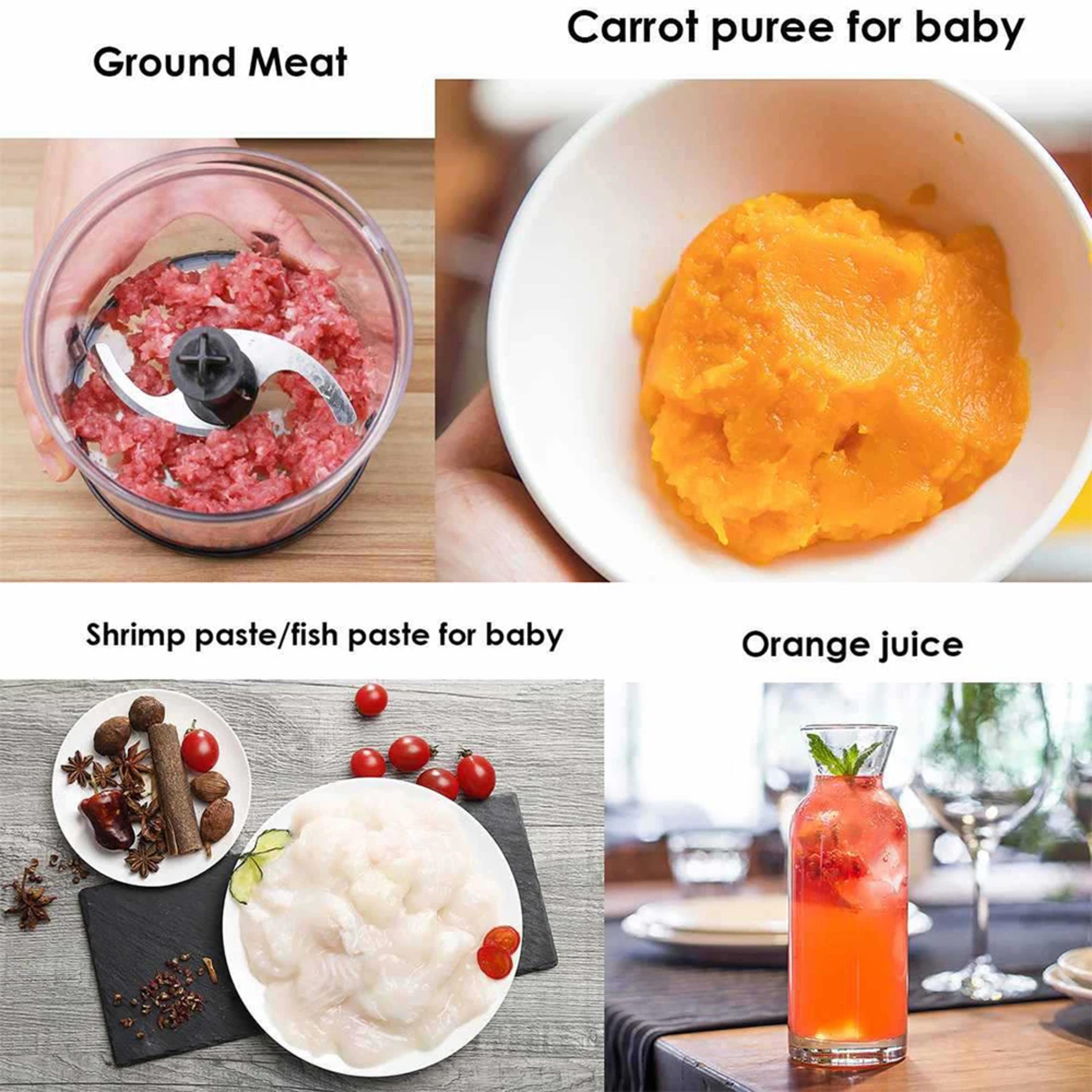 4IN1 Multifunctional Handheld Food Mixer 500W Electric Food Blender Stainless Steel Fast Stirring Meat Fruit Vegetable Processor view 3