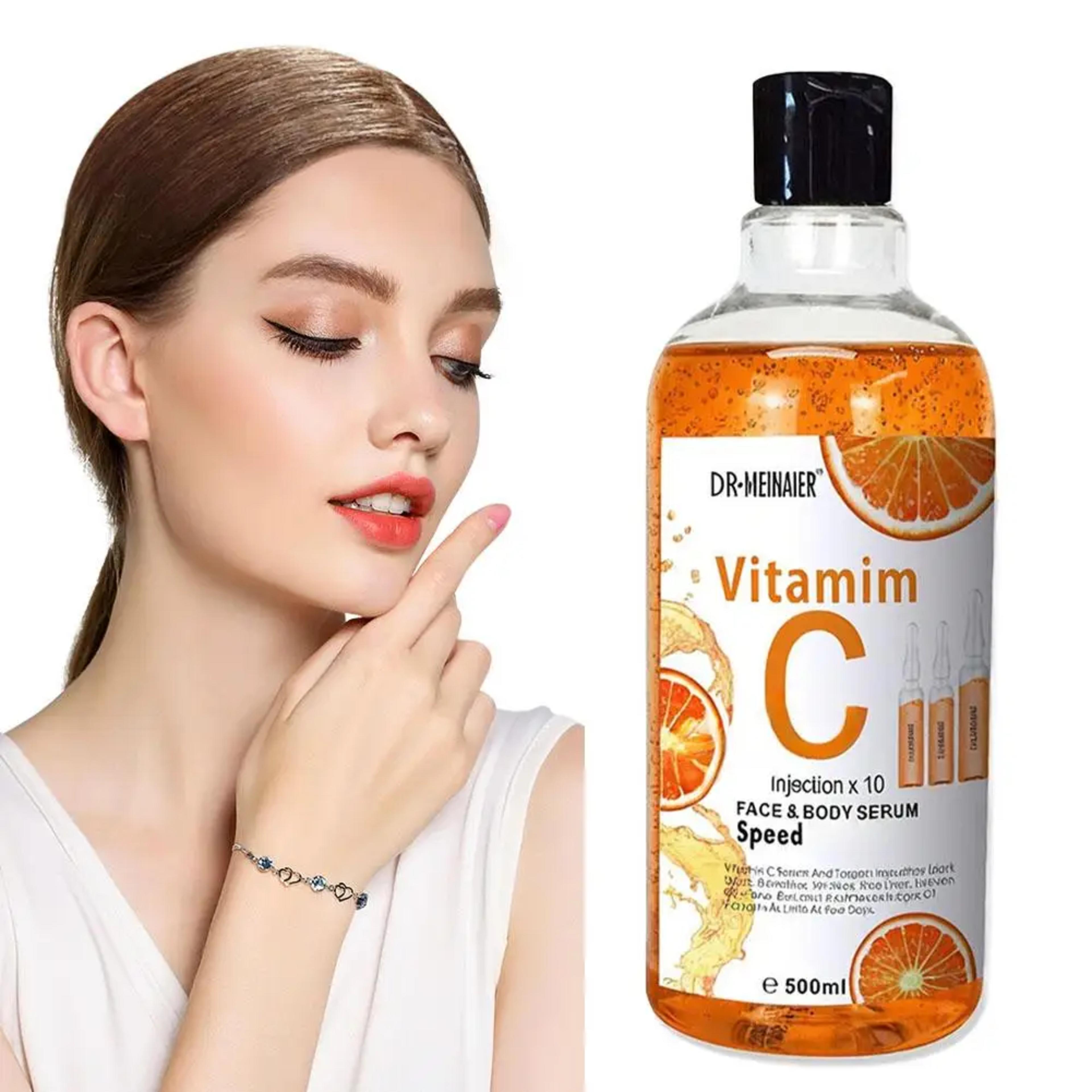 500ml Vitamin C Arbutin Face Serum Moisturizing Lightening Body Serum Spots Eraser Corrector Whitening Facial Repair Serum view 3