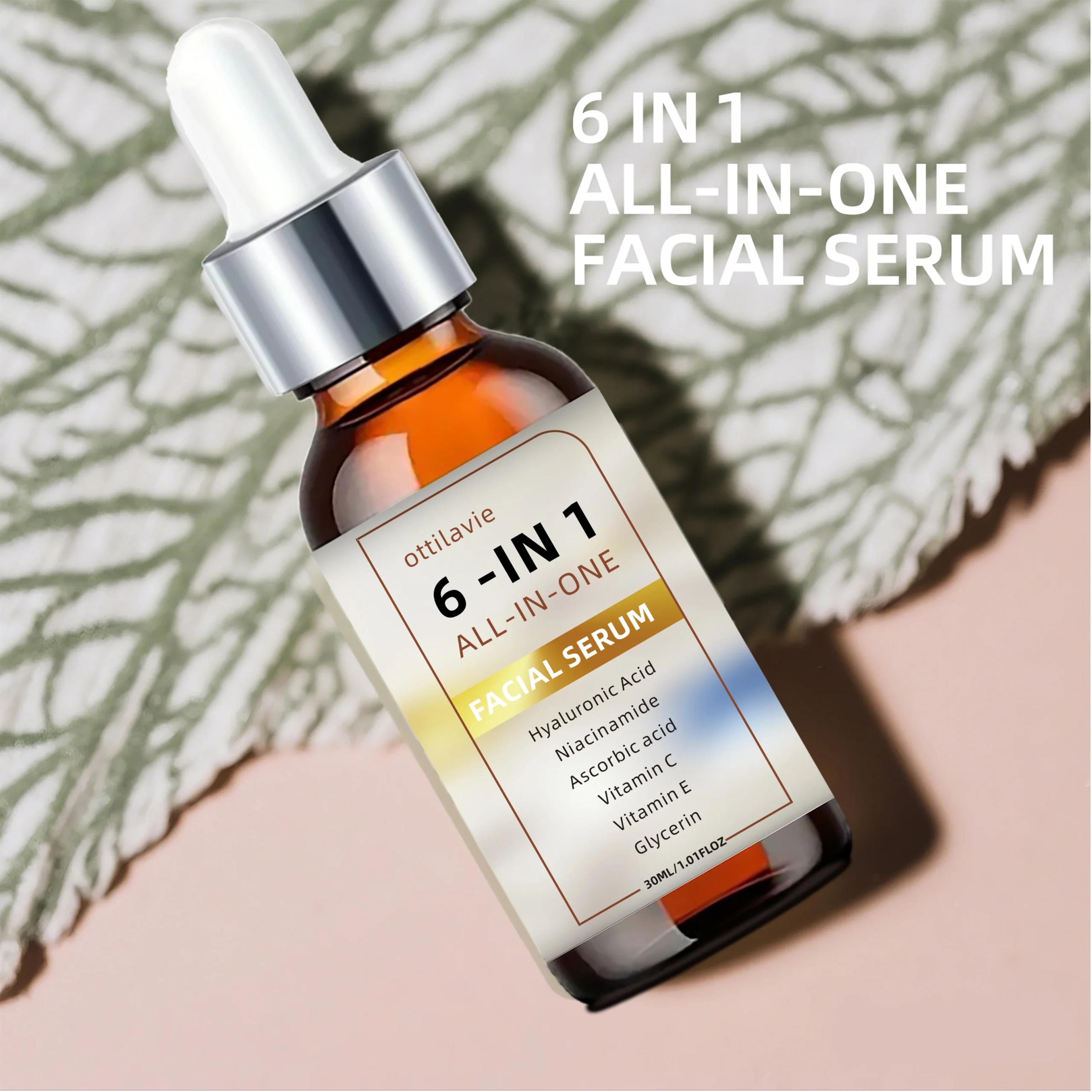 6 IN 1 ALL-IN-ONE FACIAL SERUM With Hyaluronic Acid + Niacinamide + Vitamin C/E view 3
