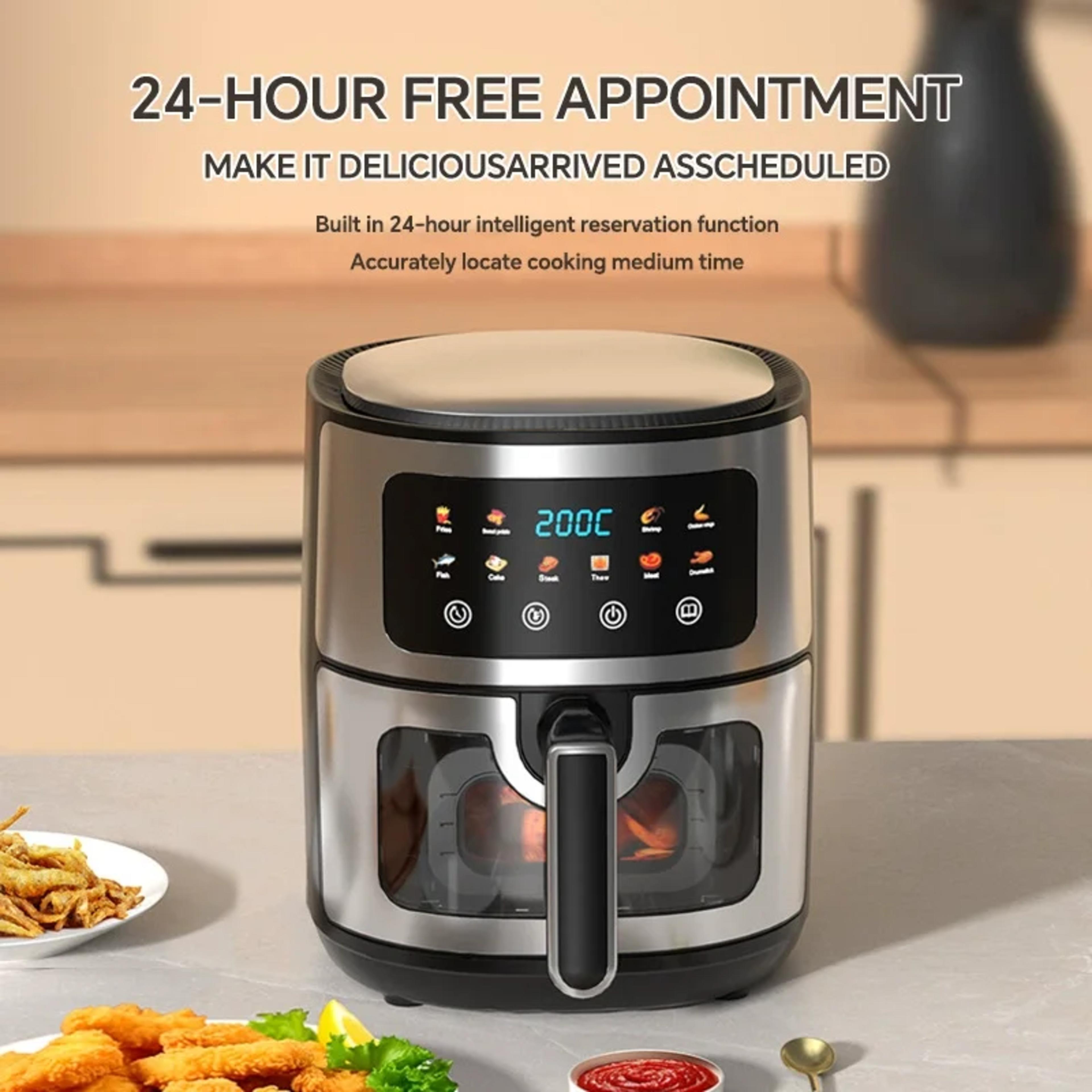 8L Electric Digital Air Fryer Oven Plastic Multi-Function Oilless Cooker 8 Presets Rotisserie Dehydrator Toaster Household RV view 3