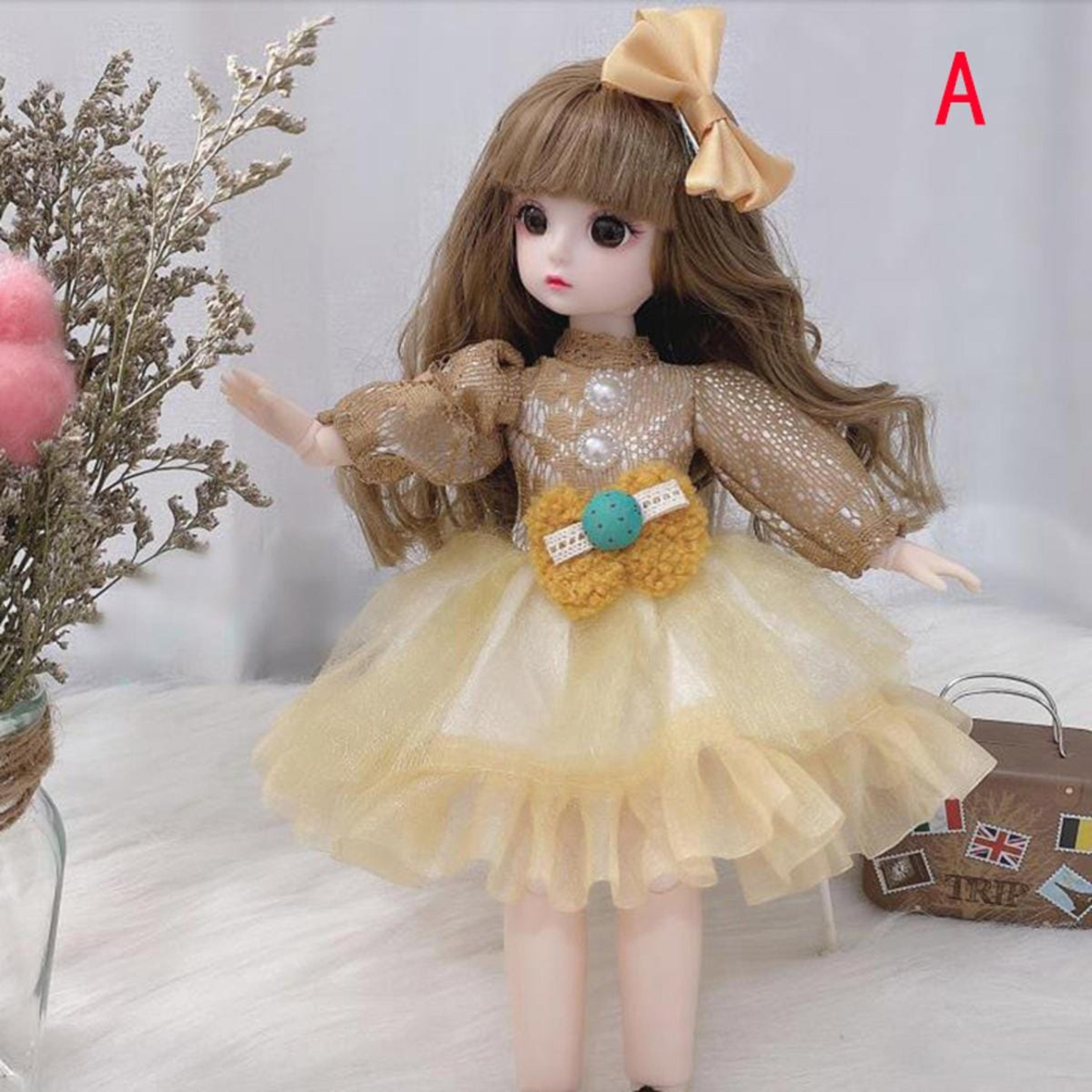 【Clearance】 30cm BJD Doll 1/6 Princess Doll Dress DIY Clothes Girls Gift