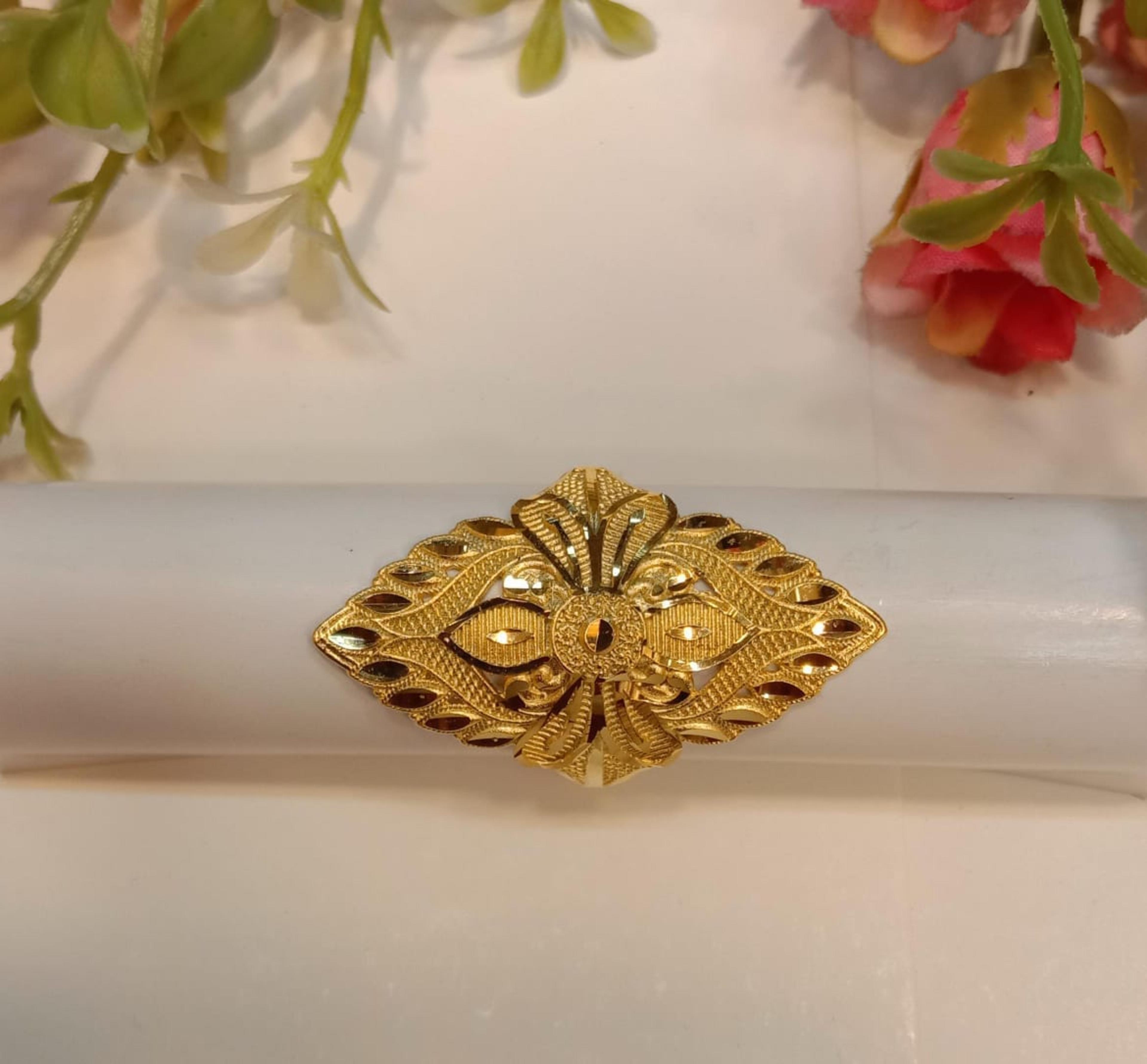 Exlusive quality gold plated adjustable finger ring for women