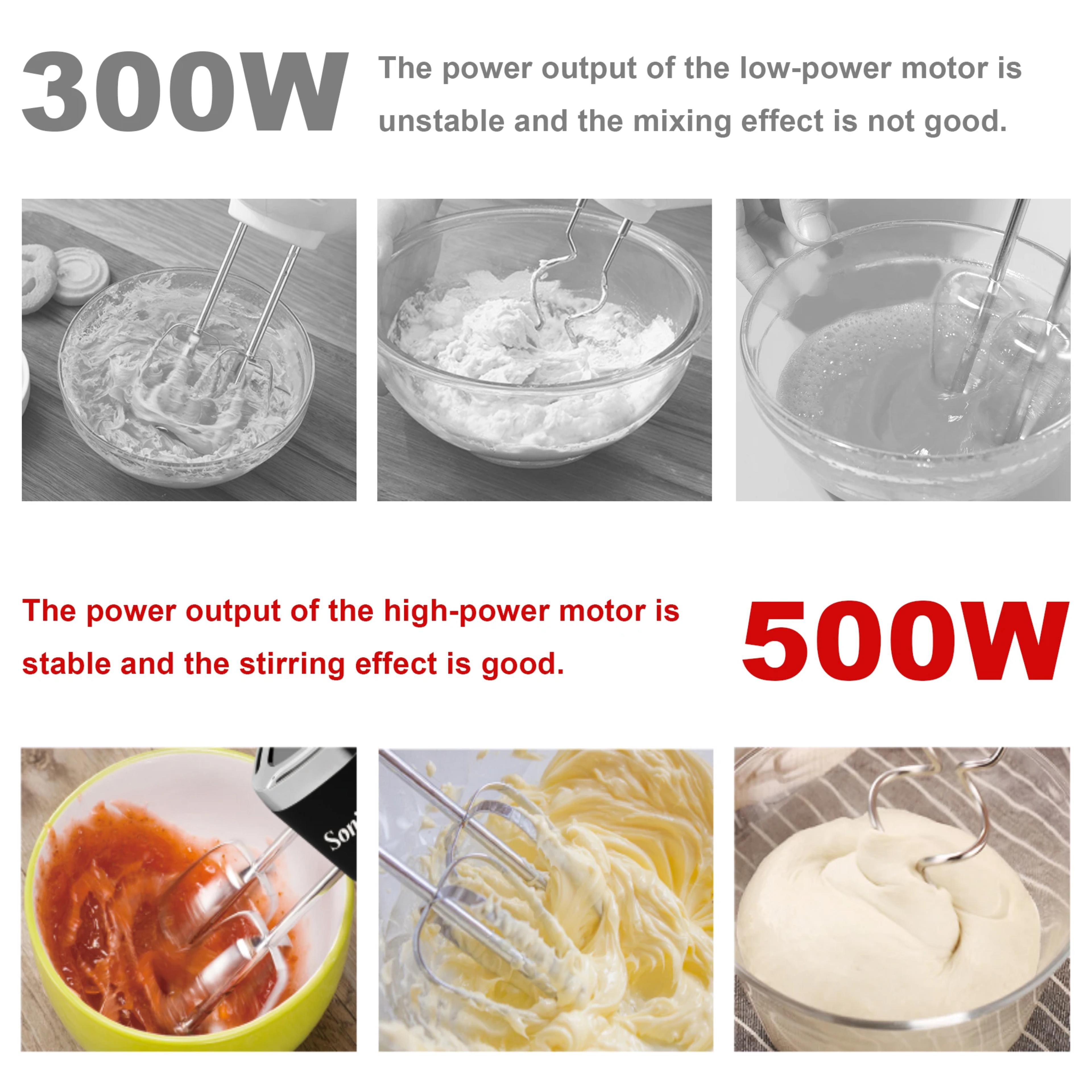 Food Mixer 500W Electric Whisk Kitchen Hand Blender Cuisine Appliances For Cream Sweets Bakery Cake Egg Beater Mixer Sonifer view 3